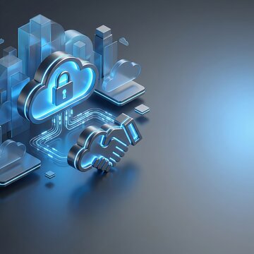 Cloud security and data protection illustration