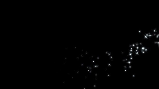 Magic sparkles, stars, magic dust, pixie dust path, twinkling stars animation. fast glitter line motion, white cartoon blinking stars, flat vector doodle sparkle, shimmering particle twinkle overlay