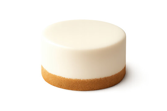 Mini cheesecake dessert with transparent background for design use.