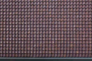 Fototapeta premium Top View of Geometric Roof Tile Pattern Texture