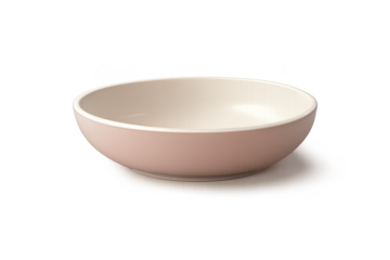 Pale Pink Bowl on transparent background, Modern minimalist design style