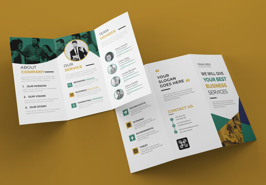 Simple and Elegant Trifold Brochure Layout