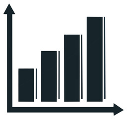 Bar Chart Illustrating Upward Growth and Positive Trends in Business and Finance
