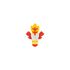 A-arugula-icon-colored-shape-art-Vector Illustration.