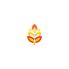A-amaranth-leaf-icon-colored-shape-art-Vector Illustration.