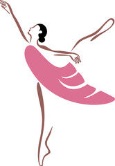 ballet dancer vector illustration in an abstract elegant style