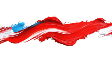 Vibrant Brush Strokes on Transparent Background