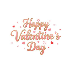 Obraz premium Happy valentine's day greeting with hearts