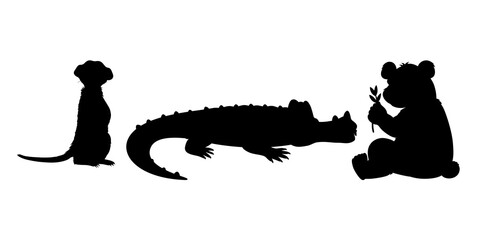 set of animals silhouettes © aindra