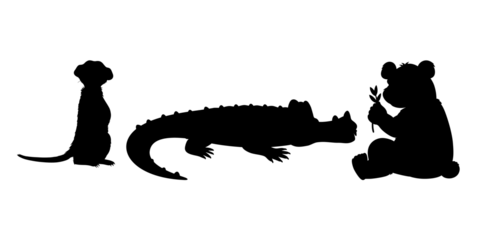 set of animals silhouettes