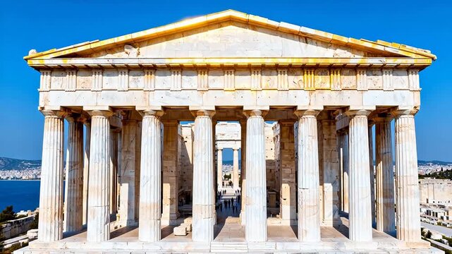 Ancient Greek temple with columns