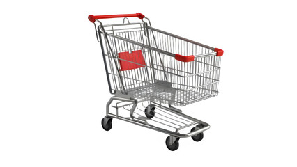 shopping cart isolated on white