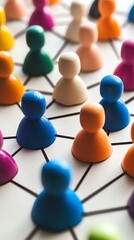 Selective focus. Digital map showing interconnected hospitals, clinics, and telemedicine centers