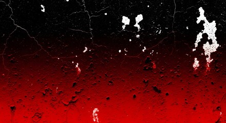 Abstract red and black grunge texture background with cracked paint, distressed surface, dark artistic wall pattern design