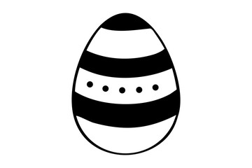 Easter Egg icon vectors illustration, Easter egg icons, silhouette, isolated on transparent background