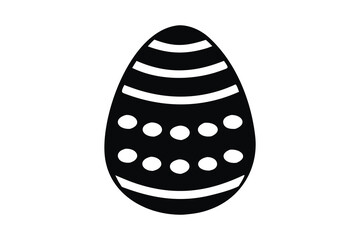 Easter Egg icon vectors illustration, Easter egg icons, silhouette, isolated on transparent background