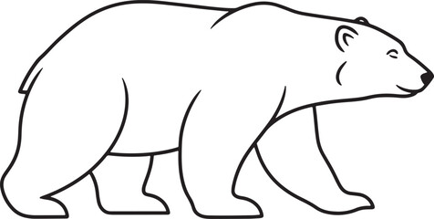 Obraz premium Polar Bear Silhouette Icon Vector Arctic Wildlife Mammal Predator Tundra Nature Cold Climate Logo Symbol Sign Illustration