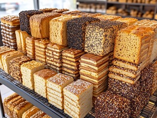 Selective focus. The irresistible smell of freshly baked bread in the kitchen