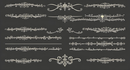 border, borders, frame, frames, decorative, ornament, ornamentation, design, element, set, collection, pattern, divider, separator, trim, edging, outline, line, stroke, corner, flourish, swirl, curve,