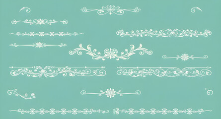 border, borders, frame, frames, decorative, ornament, ornamentation, design, element, set, collection, pattern, divider, separator, trim, edging, outline, line, stroke, corner, flourish, swirl, geomet