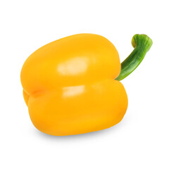 Yellow Bell Pepper Paprika Isolated for Cooking, Grocery, and Nutrition Design on Transparent Background png
