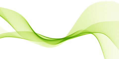 An abstract green wave design creates a fluid nature backdrop with light curves and a vector pattern element for an eco friendly spring wallpaper or web banner template