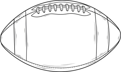 Fototapeta premium American Football Outline Illustration - A Classic Sporting Object