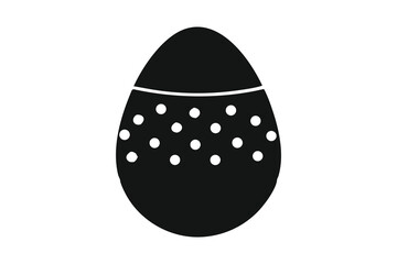 Easter Egg Silhouette, Happy Easter Vector, Easter egg icon, egg icon vector