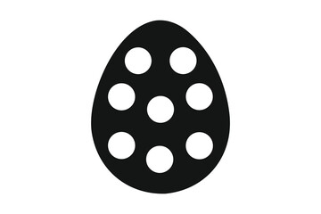 Easter Egg Silhouette, Happy Easter Vector, Easter egg icon, egg icon vector