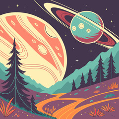 Celestial forest under giant planets © Bf