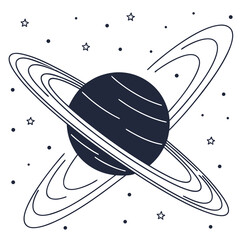 Saturn in space © Bf