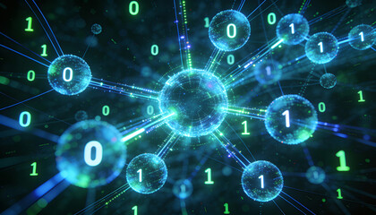 AI, data, futuristic technology, digital network & cyber world visuals