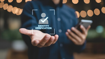 Hand Holding Identity Verification Graphic with Checkmark for Secure Access and Personal Data Protection Technology Concept.png