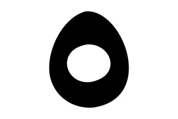 Egg icon vector, Easter egg Silhouette, crack eggs icon, Easter egg Vector illustration.
