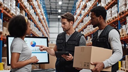 Warehouse worker team collaboration data analysis for logistics operations - Powered by Adobe