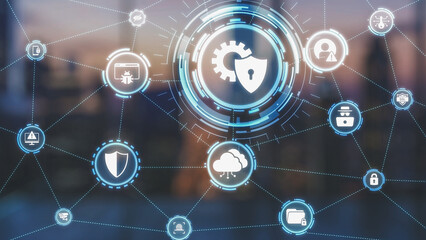 Cyber security protection and cyber security strategies against cyber threats, system hacks,...