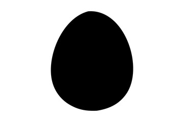 Easter egg Vector illustration, Easter egg silhouette vector