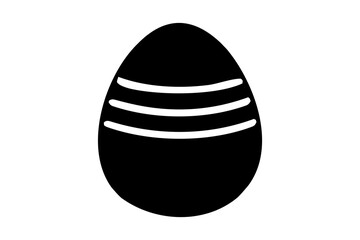 Easter egg Vector illustration, Easter egg silhouette vector
