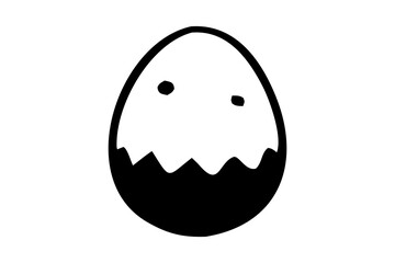 Easter egg Vector illustration, Easter egg silhouette vector