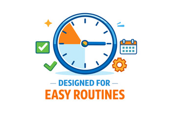 Optimized time management for effective daily routines with design elements