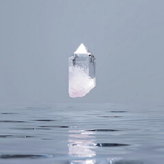 Floating Crystal Above Calm Water