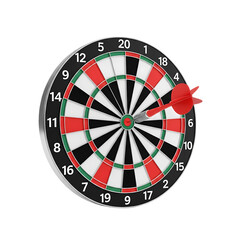 Dartboard with red darts hitting the bullseye on a black background