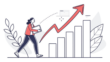 business man with graph