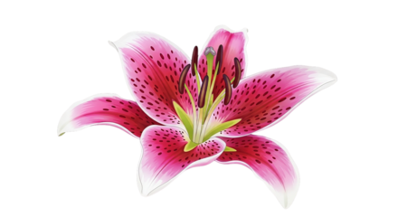 Vibrant pink lily flower isolated on black background stunning floral beauty elegant bloom nature blossom garden decor