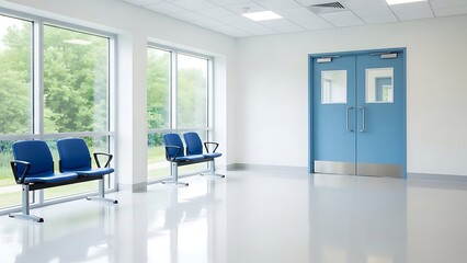 modern office interior with chairs