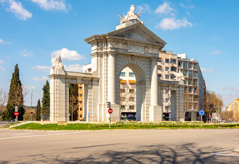Obraz premium Puerta de San Vicente gates in Madrid, Spain (translation 