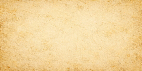 Obraz premium A blank vintage parchment sheet features an aged brown texture with a stained grunge surface and antique sepia tones for a retro paper background design