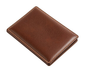 Brown Leather Wallet: Sleek Classic Bi-Fold Card Holder for Men.