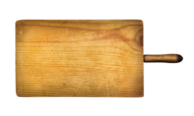 Old wooden cutting board preparing food kitchen utensil