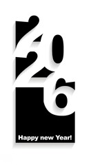 new year set of black and white